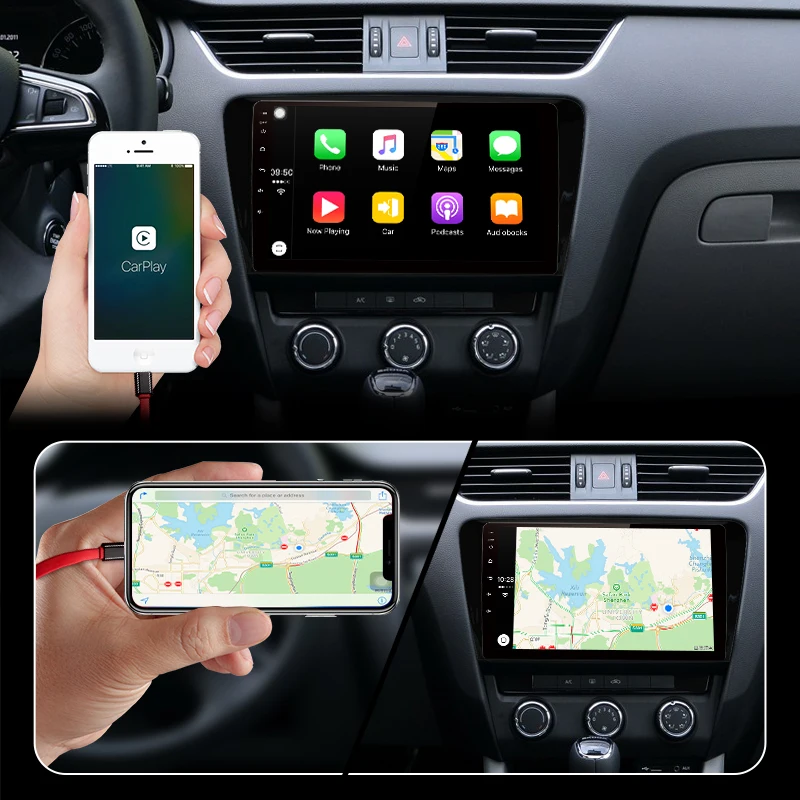 Junsun V1 pro 4G+ 64G CarPlay DSP Android 9,0 автомобильный Радио Мультимедиа стерео плеер gps для SKODA Octavia 2013-20162017 A7 2Din