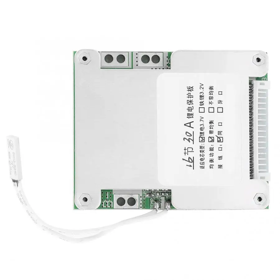 

Lithium Battery Protect Board Battery Capacity Tester 16S 30A BMS PC B Board with Balance Charging Battery Indicator