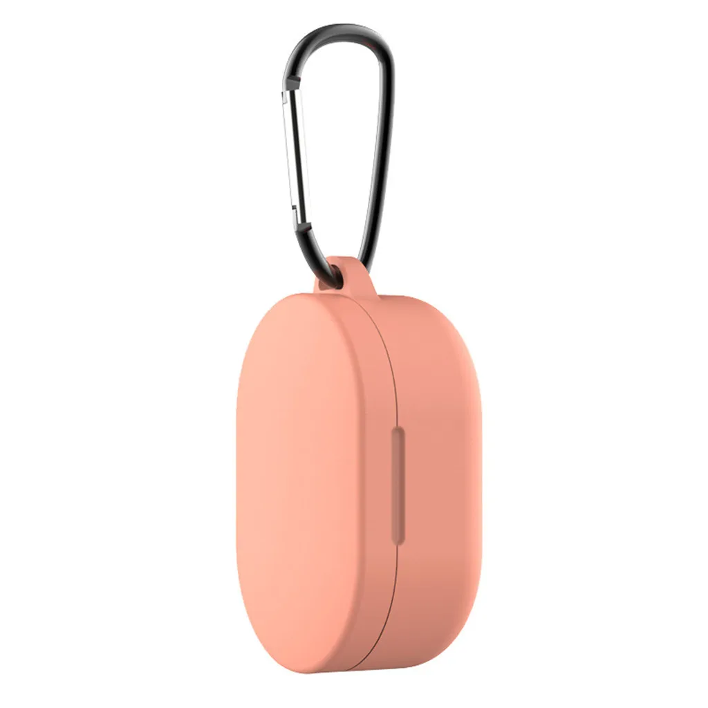 Силиконовый чехол для Xiaomi Redmi Airdots, защитный чехол для наушников, мягкая кожа, аксессуары, зарядная коробка с крючком, ТПУ, оболочка, 19Oct - Цвет: Orange