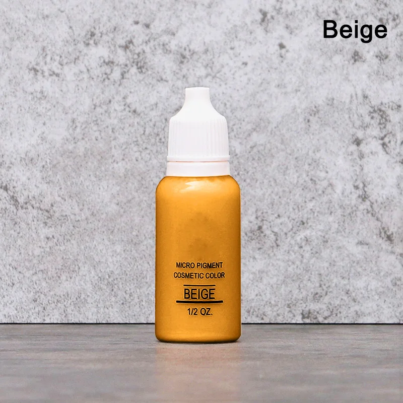 beige 15 мл жидкий пигмент для полупостоянных губ бровей подводка для глаз высокого качества - Цвет: beige