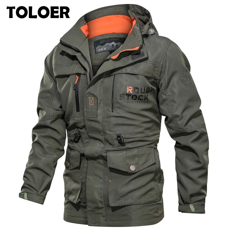 Coats Bomber-Jacket Tactical-Jackets MA1 Waterproof Winter Autumn Male Army-Multi-Pocket