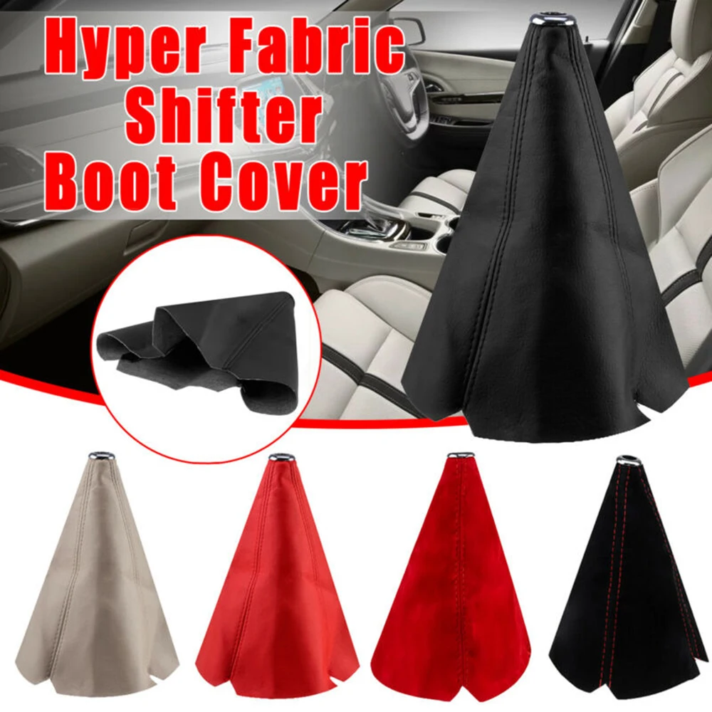 

23cm Shifter Boot Collar Flannel PU Leather Fabric Dustproof Universal Auto Interior accessories Parts Gear Shift Knob Covers