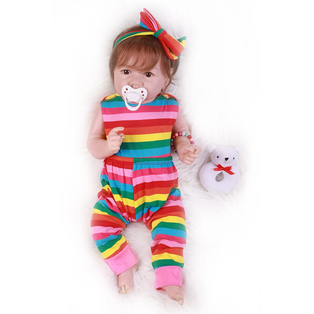2" 50 см Bebe Reborn игрушки для детей, куклы для малышей, мягкие виниловые игрушки для девочек, силиконовые Фигурки для детей