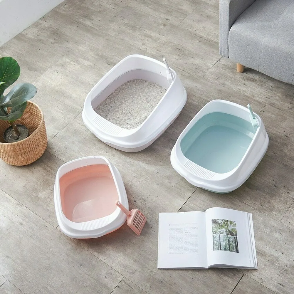 Cat Litter Box Pet Toilet Bedpan Anti Splash Cat Dog Tray with Scoop Kitten Dog Clean Toilette Home Plastic Cats Sand Box Cat Litter Box Pet Toilet Bedpan Anti Splash Cat Dog Tray with Scoop Kitten Dog Clean Toilette Home Plastic Cats Sand Box