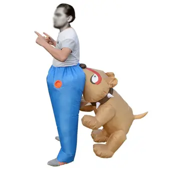 

Inflatable Dog Bite Costume Toy Adult Novelty Fancy Dress Postman Stag Party Blow Up