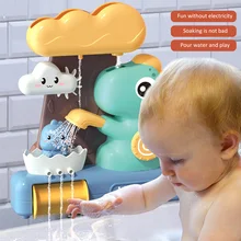 Jouets de bain pour bébé, ventouse, roue à eau, jet d'eau, piscine, moulin à vent