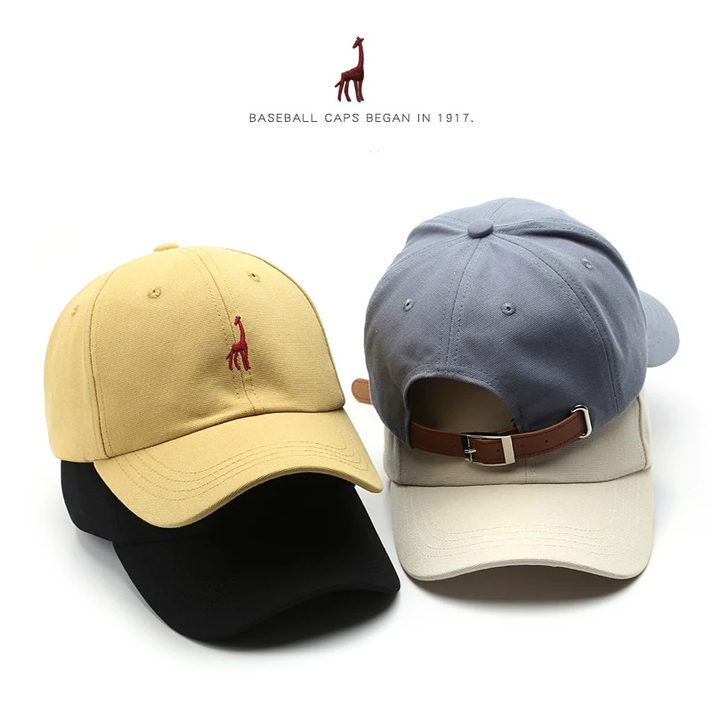 Baseball-Cap Buckle Embroidery Hat Women Fashion Hats Spring Unisex Adjustable SLECKTON