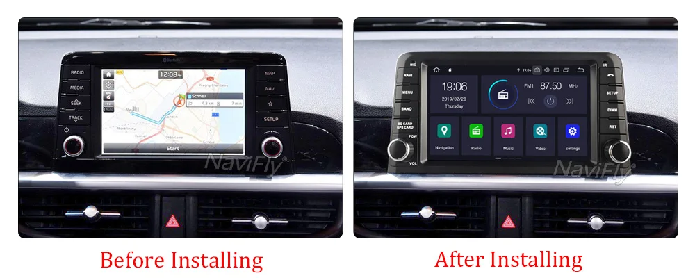 Cheap Android 9.0 Quad core Car Audio Fit For KIA PICANTO MORNING 2017 2018 2019 Car DVD Player Navigation GPS Radio 9