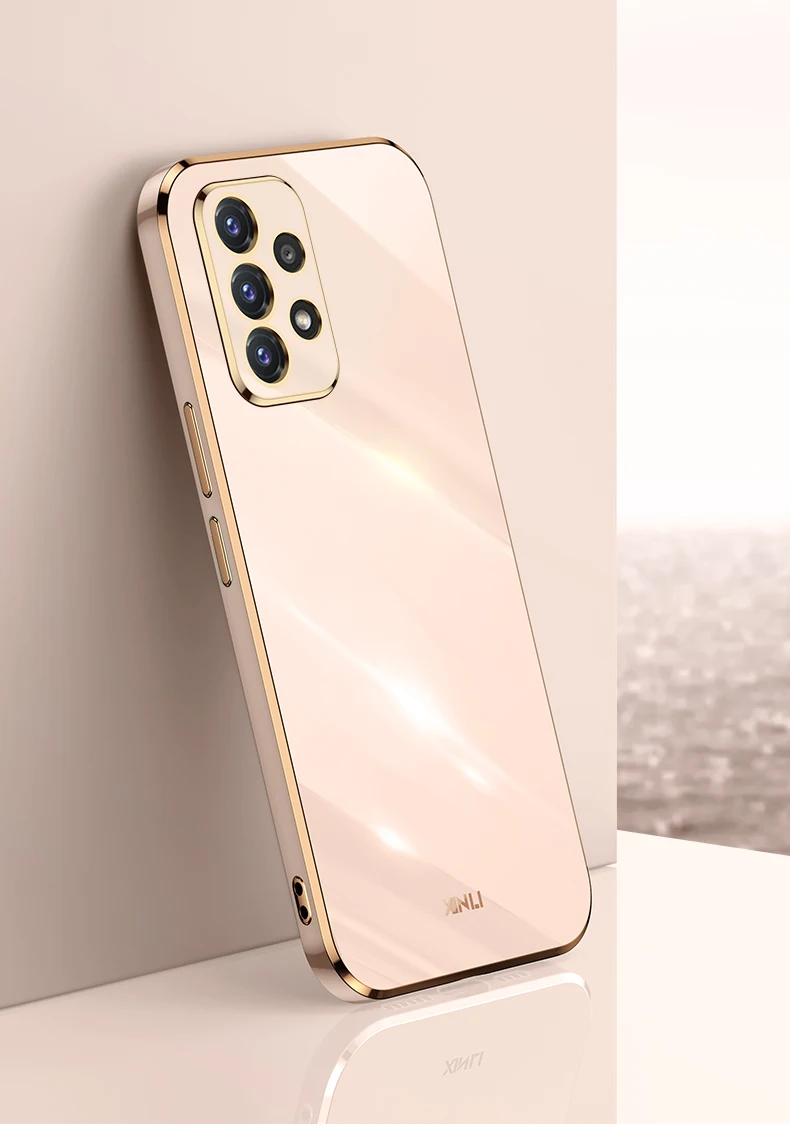 Luxury Plating Phone Case For Samsung Galaxy Soft Square Frame_voghion.com