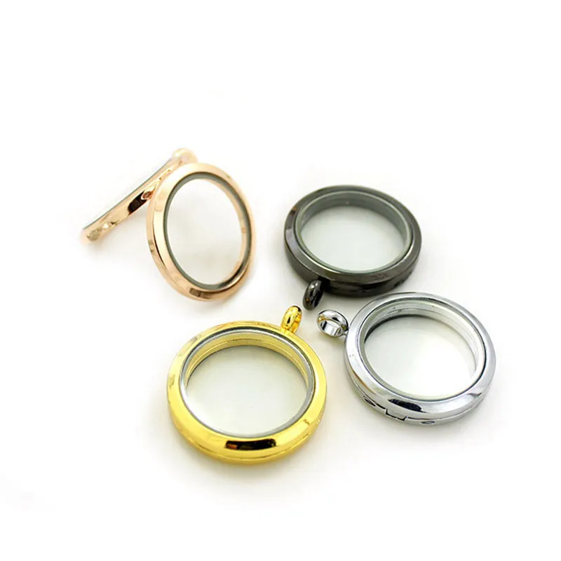 10pcs/lot Round Magnetic Living Memory Locket Plain Floating Pendant DIY Christmas Gift 30mm | Украшения и аксессуары