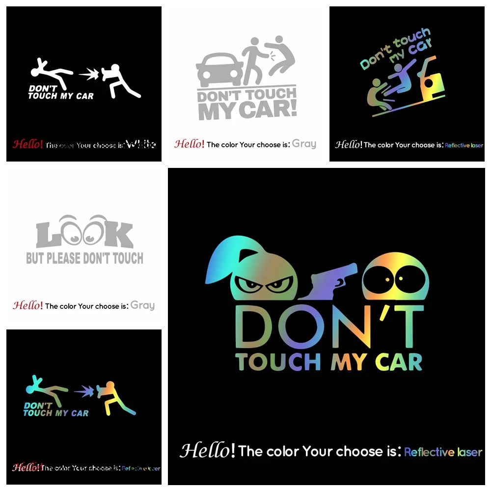 

Creative Don'T Touch Car Decal Funny Sticker On Car Stickers And Decals Rear Window Vinyl Car Styling