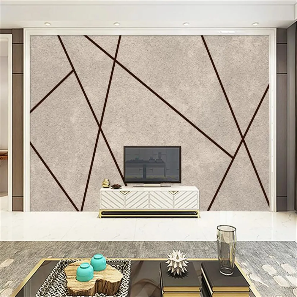 

Настенные 3D-обои Milofi на заказ, современный геометрический рисунок под мрамор, для телевизора, дивана