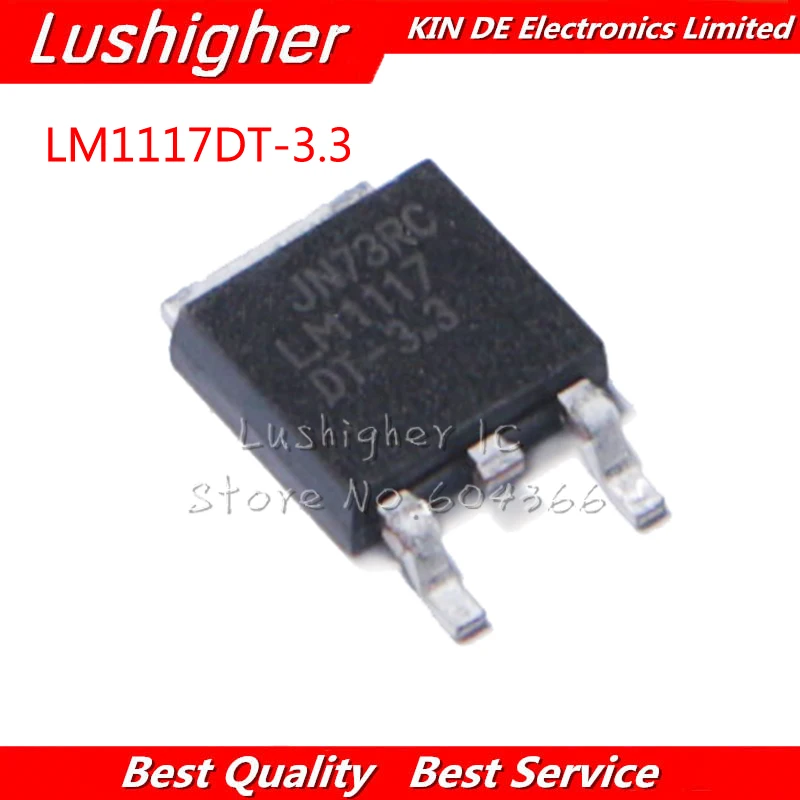10 шт. LM1117DT-3.3 TO252 LM1117-3.3 L1117-33 LM1117DT TO-252 | Электронные компоненты и принадлежности