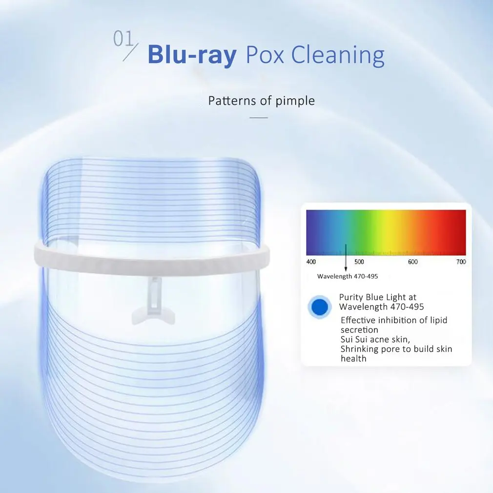 Led Photon Skin Rejuvenation Instrument Spectrometer Beauty Mask font b Electronic b font Beauty Instrument Color
