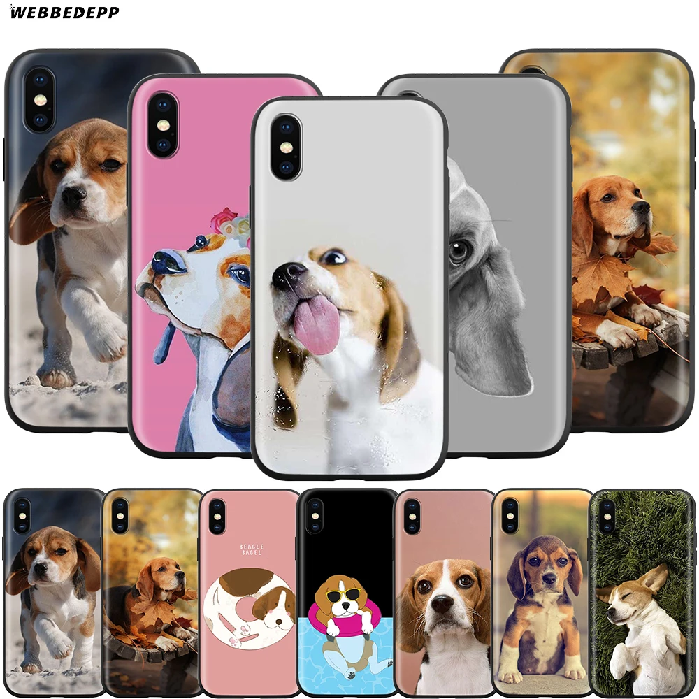 

Webbedepp Beagle Dog Case for Apple iPhone 11 Pro XS Max XR X 8 7 6 6S Plus 5 5S SE