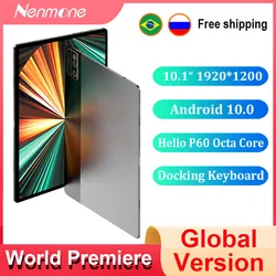 Tablette pc de 10.1 pouces 2 en 1, avec clavier, ordinateur portable, Pad 5s, Android 10, 1920x1200, Octa Core, réseau 4G, type c, GPS, première mondiale 