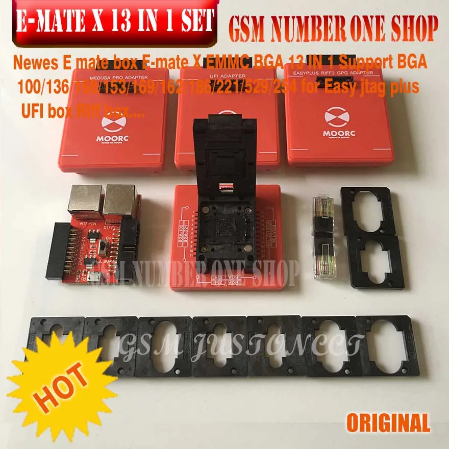 Z3x легкий JTAG плюс коробка набор и moorc e-mate emmc разъем bga x 13 в 1
