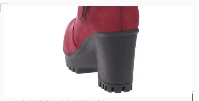 Зимние сапоги Женские ботильоны; женские ботинки; модная обувь на высоком каблуке; ботинки с круглым носком Новинка зимы короткие сапоги на меху теплые ботинки X453