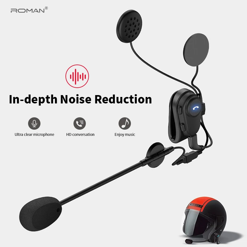 Римский M2 Bluetooth Анти-помехи для мотоциклетного шлема для верховой езды Hands Free наушники