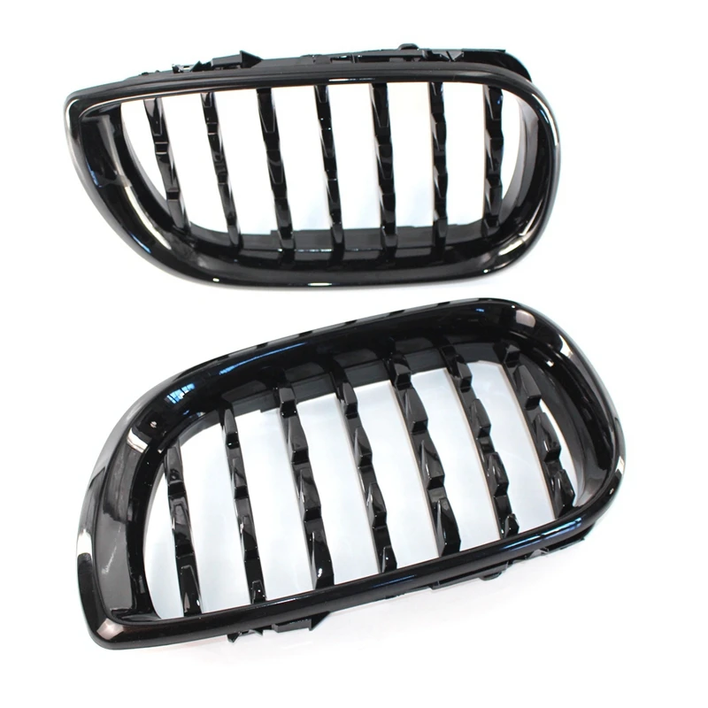 1 пара Abs передняя ноздри для B-mw 3 серии E46 4 двери 02-05 318I 320I 325I 330I Алмазная решетка Meteor Стиль переднего бампера