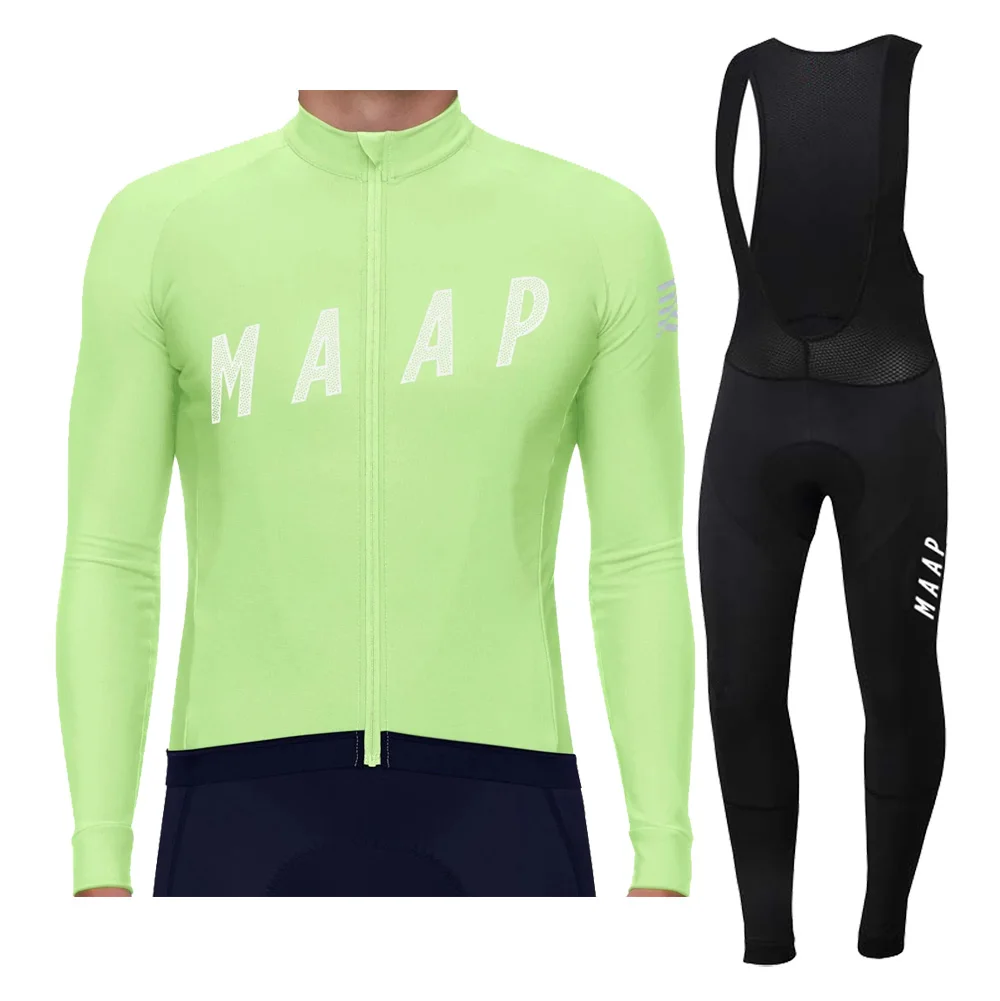 Abbigliamento ciclismo inverno winter thermal long sleeve cycling jersey kit MTB bike winter culotte largo ciclismo hombre