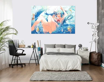 

[Self-Adhesive] 3D Hatsune Miku 108 Japan Anime Wall Stickers Mural Decal Wall Murals AJ WALLPAPER Belly