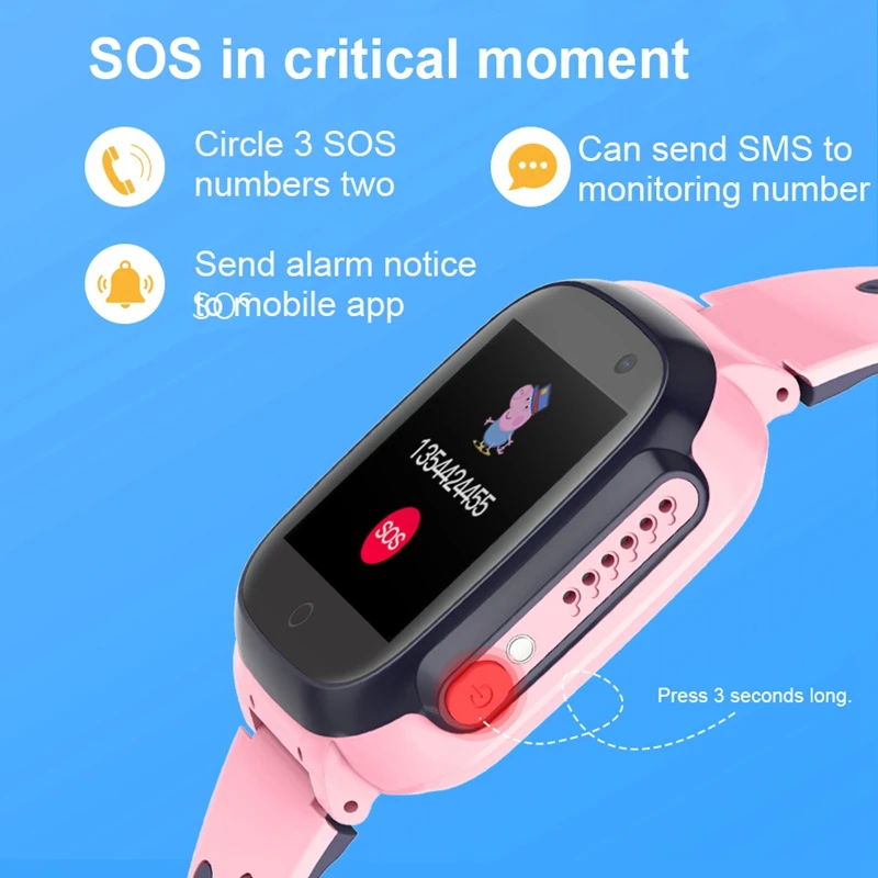 Смарт-часы wifi gps позиционирование sim-карты водонепроницаемый SOS сенсорный экран фонарик трекер расположение вызова Детские A41 умные часы