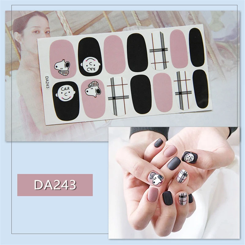 Nusx Fashion Full Cover Nail Polish Wrap Adhesive Nail Sticker Nail File Art Decorations Manicure Tools 2