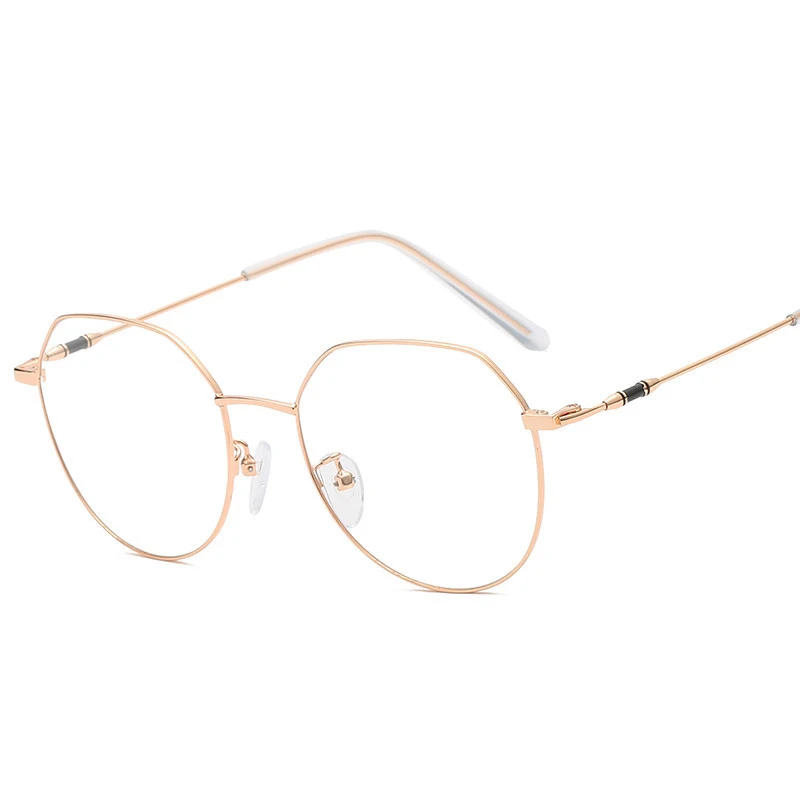 Rose gold Новое металлическое плоское зеркало в раме модная большая Сверхлегкая рама стеклянная рамка для мужчин и женщин - Цвет оправы: Rose gold