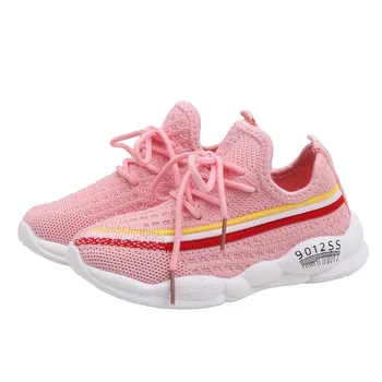 

2019 New Kids Shoes Girls Children Casual Shoes Fashion Kids Soft Bottom Mesh Sport Running Sneakers for Baby Boys