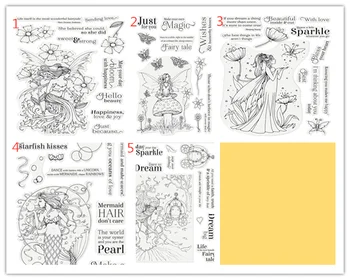 

Fairy Transparent clear Stamp Seal for DIY scrapbooking photo album Decorative clear stamps A906