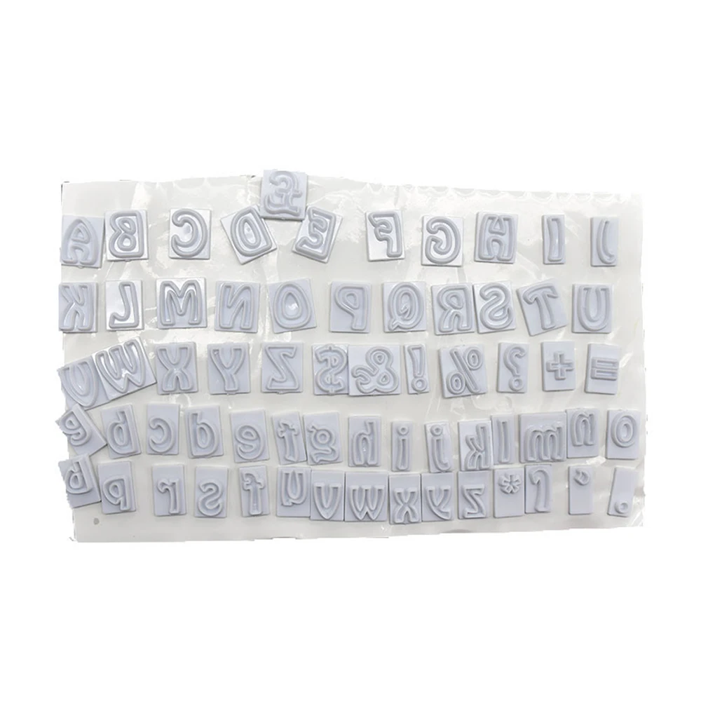 64pcs English Alphabet Symbol Mold Fondant Chocolate Biscuits Mold Kitchen Dessert Baking Cake decoration Tools
