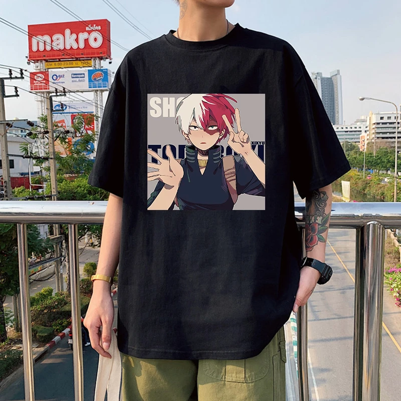 僕のヒーローアカデミアtシャツ 漫画プリントtシャツ トアドロキ 面白い漫画tシャツ 僕のヒーローアカデミア原宿 男性用tシャツ Tシャツ Aliexpress