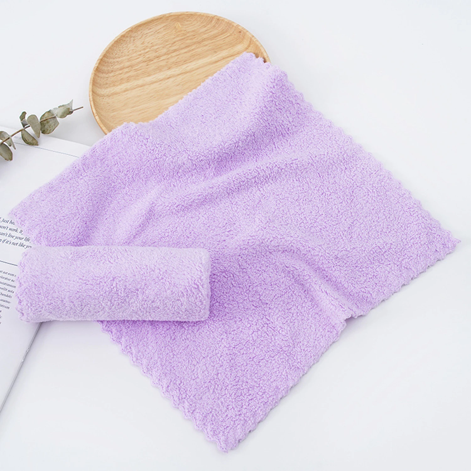 30x30cm Salon Towels Soft Fluffy Towels Microfiber Cleaning Cloth Kitchen Dish Towels Fast Drying Multipurpose Soft Towel
