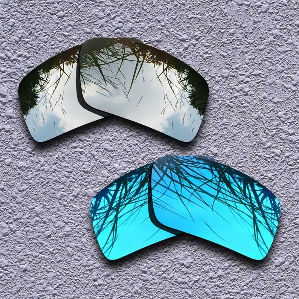 Silver-Blue 2 пары поляризованных сменных линз для солнцезащитных очков Оукли 2-несколько вариантов - Lenses Color: Silver-Blue