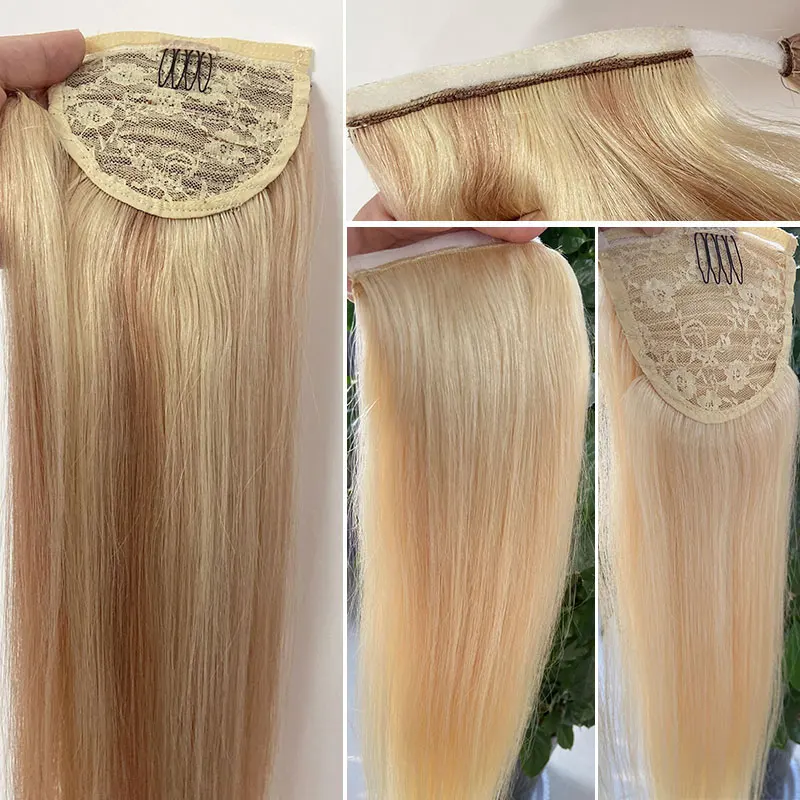 Ceny Brazylijski naturalny ludzki włos Balayage kucyk rozszerzenia 1 sztuka maszyna wykonana Remy blond prawdziwe ludzkie włosy koński ogon klip Ins
