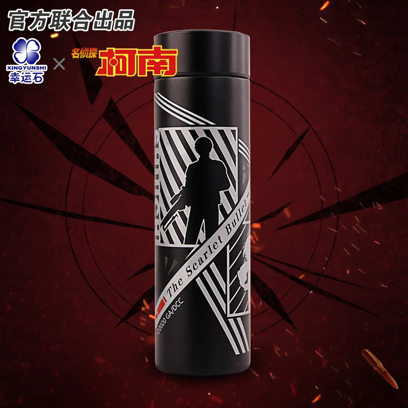 [Detective Conan] Anime Shuichi Thermos Bottiglia D'Acqua In Acciaio Display A Led Tazza Di Rilevamento Della Temperatura Manga Role Conan Kid