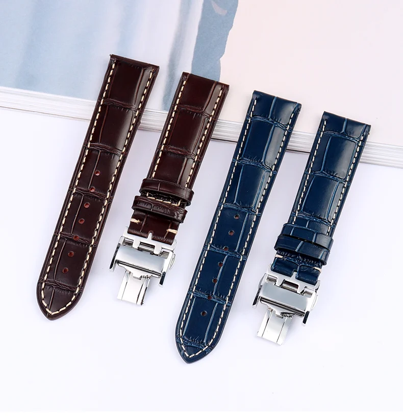 Genuine Leather Watchband Watch Strap For Longines L2 L3 L4 Masters COLLECTION Watch Belt Bracelet Cowhide Strap 19mm 20mm 21mm