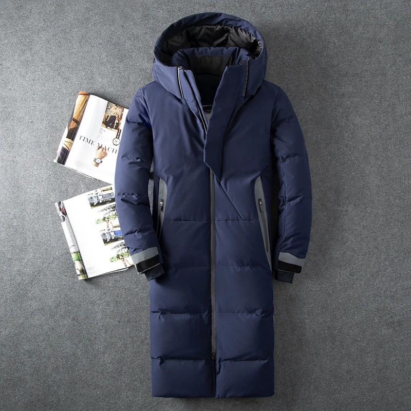 

2020 New Brand Long Duck Down Jacket Men Winter Warm Duck Down Coat Man Clothes Korean Fashion Down Parkas Hiver 33