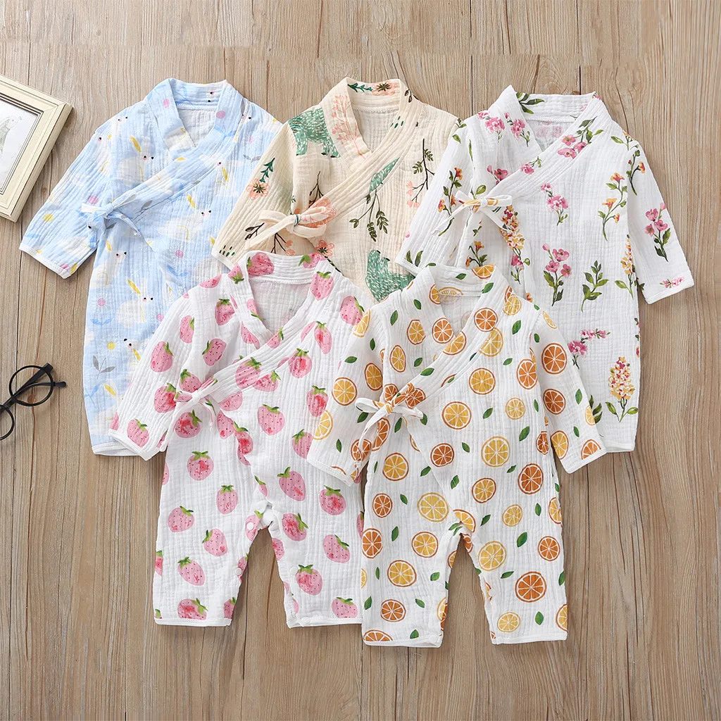 SAGACE комбинезон для мальчиков, одежда для сна, халат для новорожденных мальчиков и девочек, кимоно, повседневный трикотажный халат с рисунком для малышей, одежда для сна