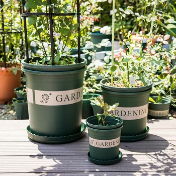 

1pc Flower Plant Pot Plastic Nursery Flowerpot Seedlings Planter Containers Set Bottom Hollow Nursery Pot Garden Plant Pot