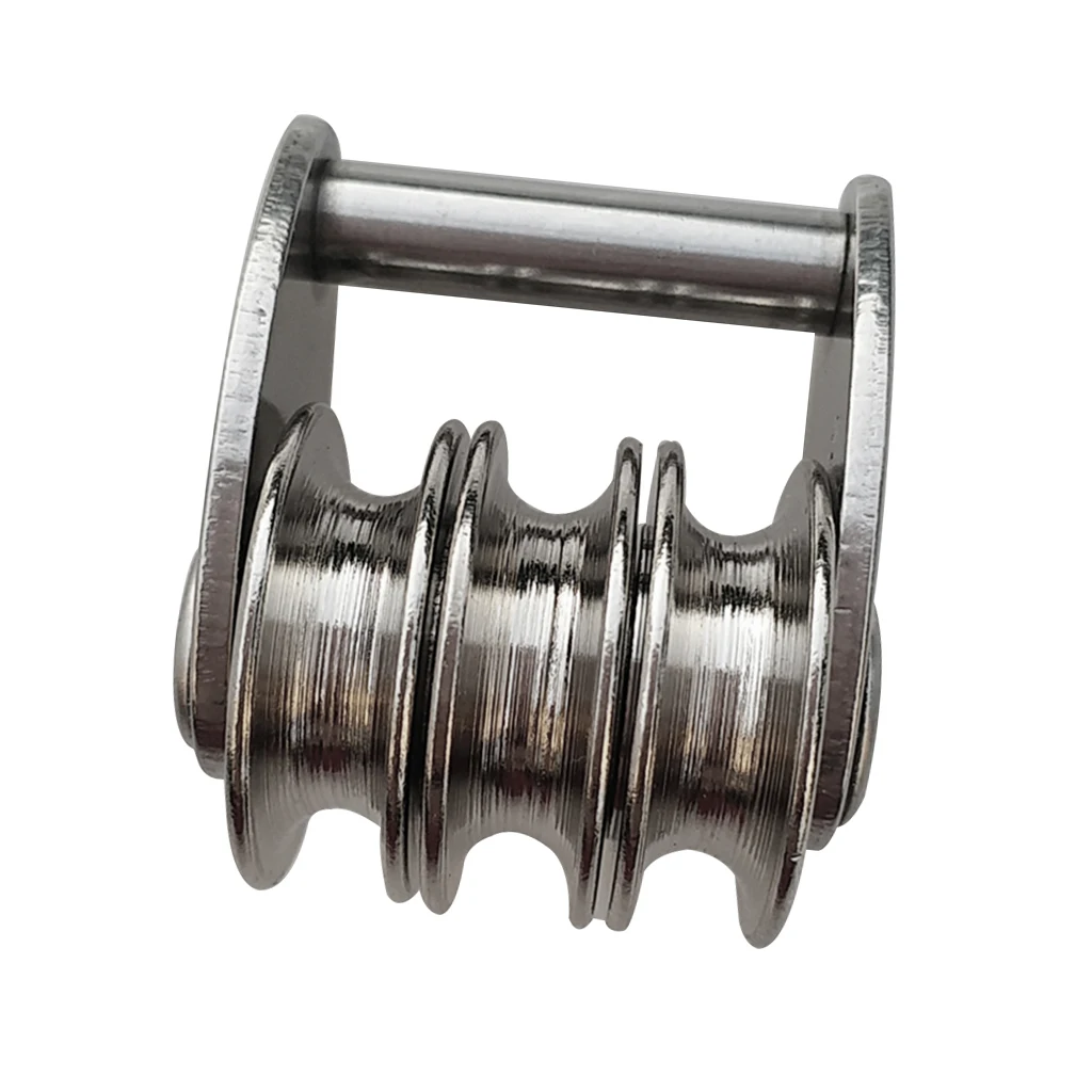 316 Stainless Steel Windsurfing Sail Tack Triple Pulley Hardware Accessories for 4mm-5mm Rope