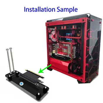 

ALLOYSEED PCI-E3.0 16X Adapter Riser Card Vertical Cooler Stand Graphics Card Holder Bracket