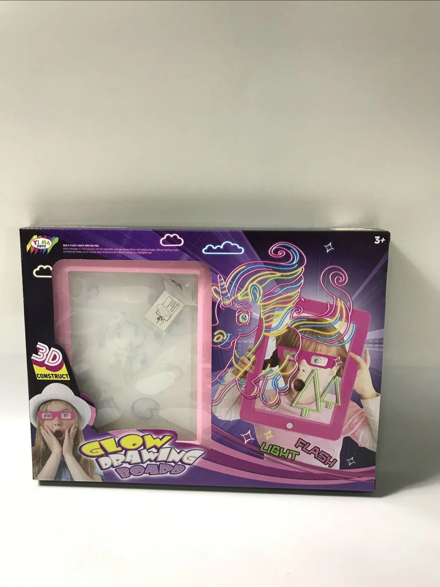 Desenhar com Luz dos Desenhos Placa de Escrita Magia Desenho Placa Brinquedos Animados Faça Você Mesmo Led Estéreo Transparente Luminosa Crianças 3d 5 Cheap Brinquedos p desenhar