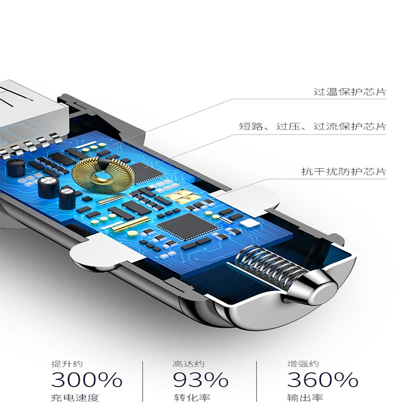 Зарядное устройство для мобильного телефона samsung iPhone s Dual usb type-C Quick Charge 3,0 Переходник usb для зарядки в машине 6A автомобильное металлическое зарядное устройство
