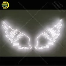 Неоновая вывеска для двух крыльев Love display angel Decoracion Express Пивной неоновый светильник белый настенный знак неоновые вывески для спальни Letrero