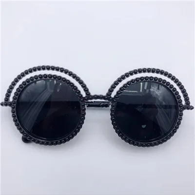 No4 Sunglasses Женские круглые солнцезащитные очки, ацетат, полная оправа, высокое качество, жемчужные оттенки, Oculos De Sol Feminino, зеркальные солнцезащитные очки с оригинальной коробкой - Цвет линз: No4 Sunglasses