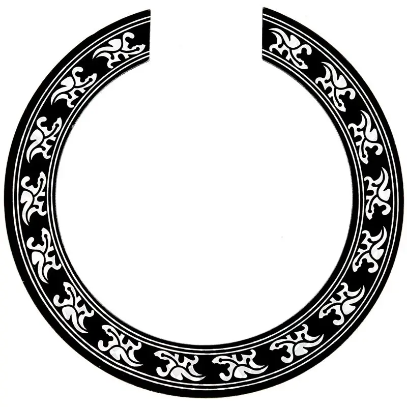 Sound hole Rose Decal Sticker for Acoustic Classical Guitar Parts Black+Silver | Спорт и развлечения
