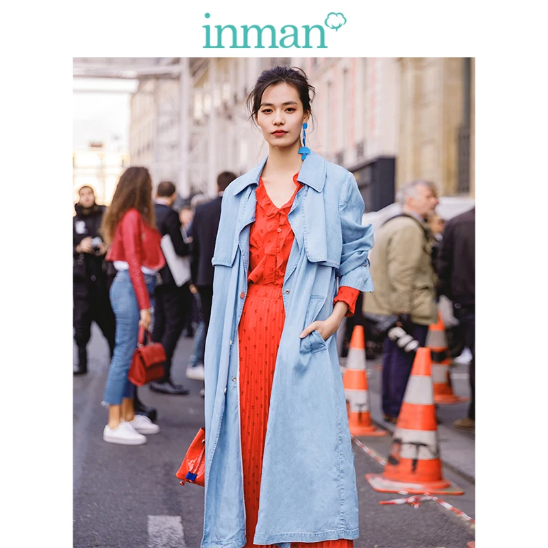 INMAN 2019 Новое поступление отложной воротник Ретро Гонконгский Стиль Модное