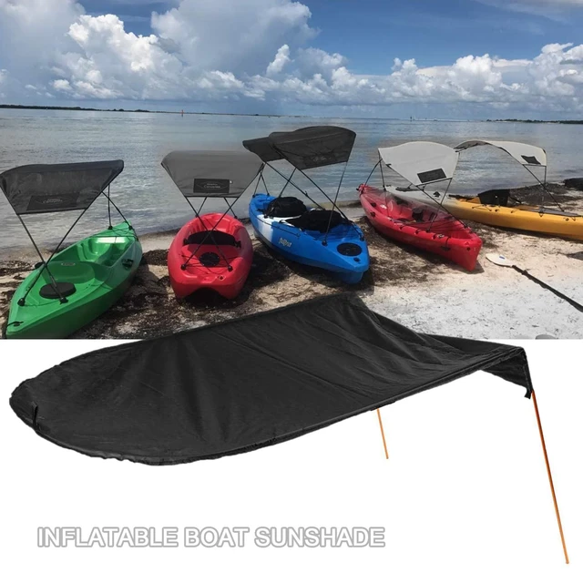 Kayak barca canoa Set parasole baldacchino copertura superiore durevole  tenda da pesca antipioggia hanno borsa portaoggetti nera - AliExpress